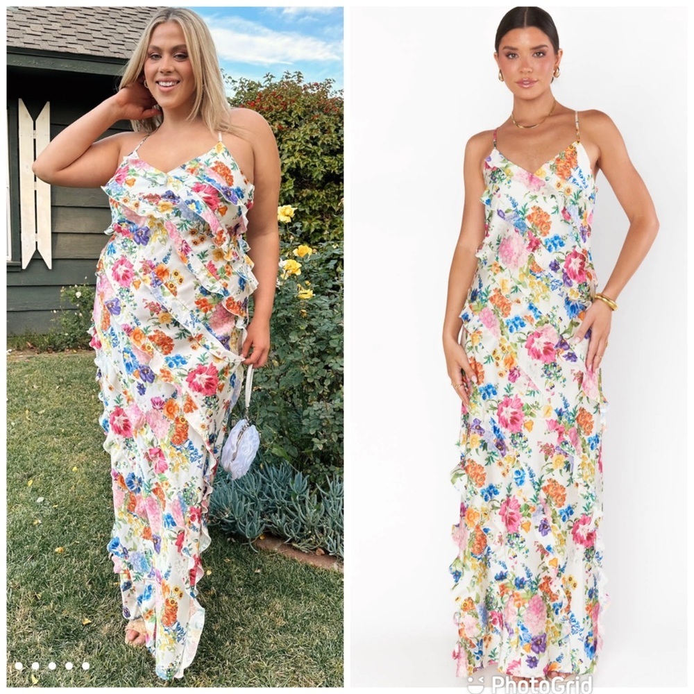 Show Me Your MuMu White Floral Maxi Dress